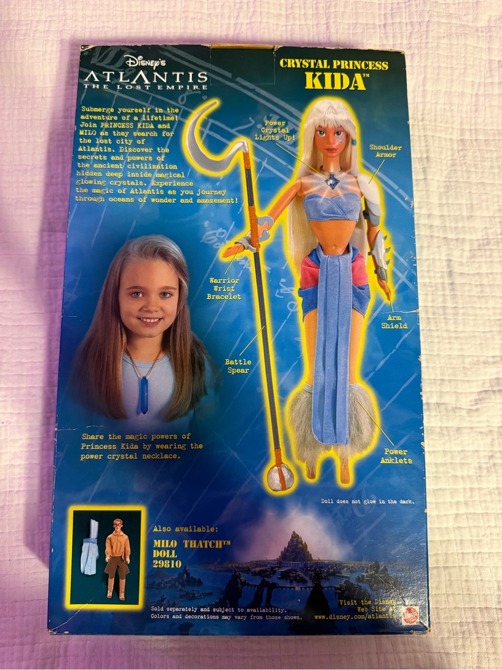 Disney Atlantis Crystal Princess Kida doll w/light up necklace 29327 Rare NRFB - Picture 8 of 16